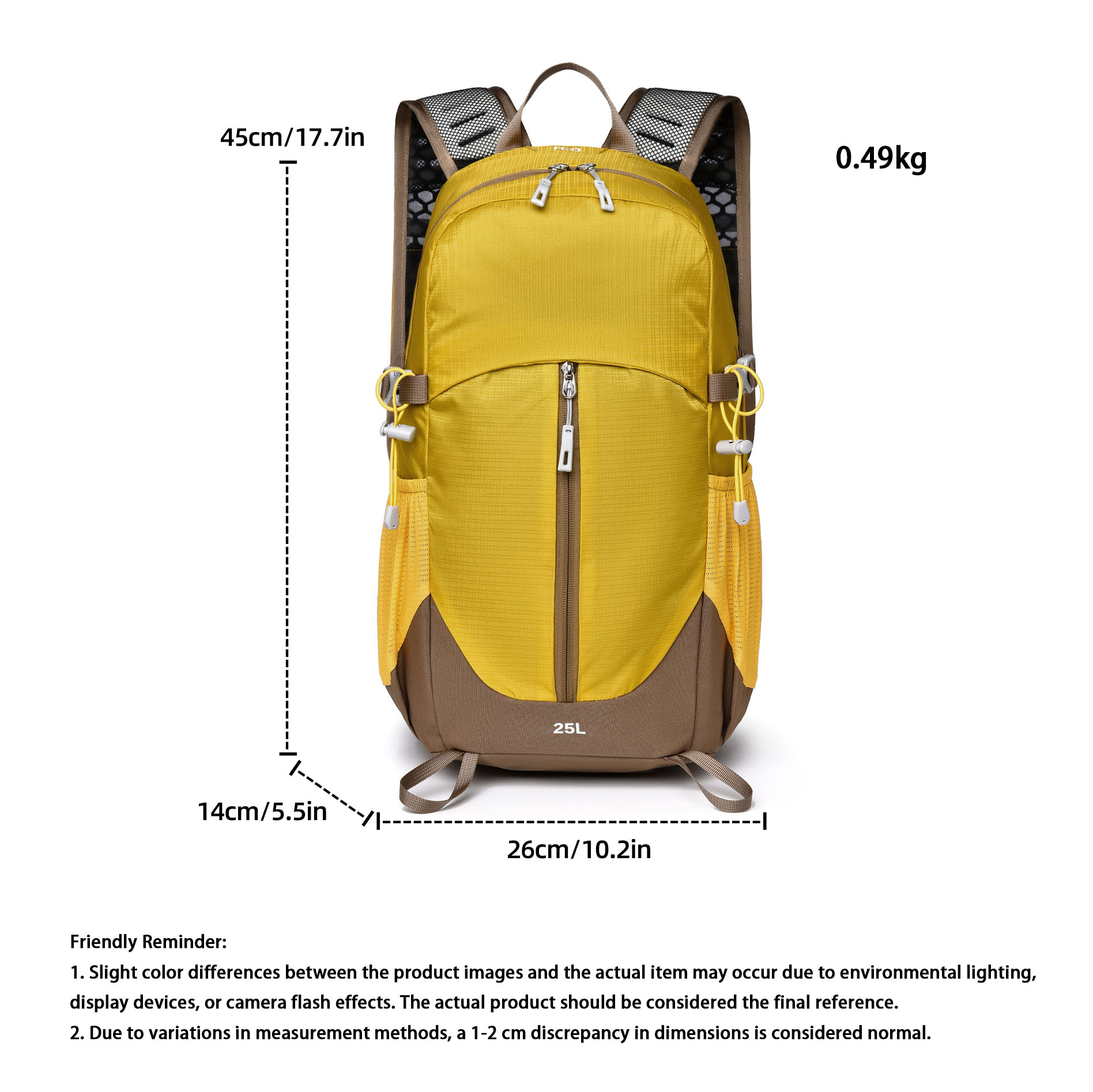 25l Large Capacity Hiking Back - Hiking Backpack Waterproof reseña y precio