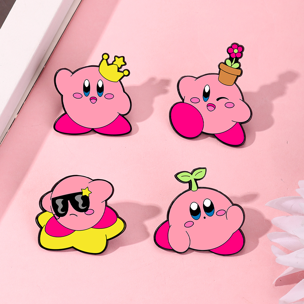 4pcs Kirby Enamel Lapel Pins S - Fashion Backpack Women reseña y precio