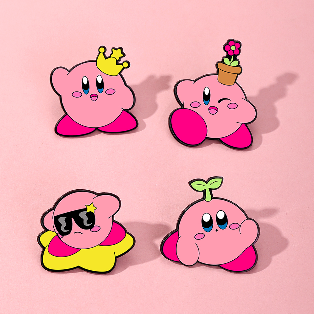 4pcs Kirby Enamel Lapel Pins S - Fashion Backpack Women reseña y precio