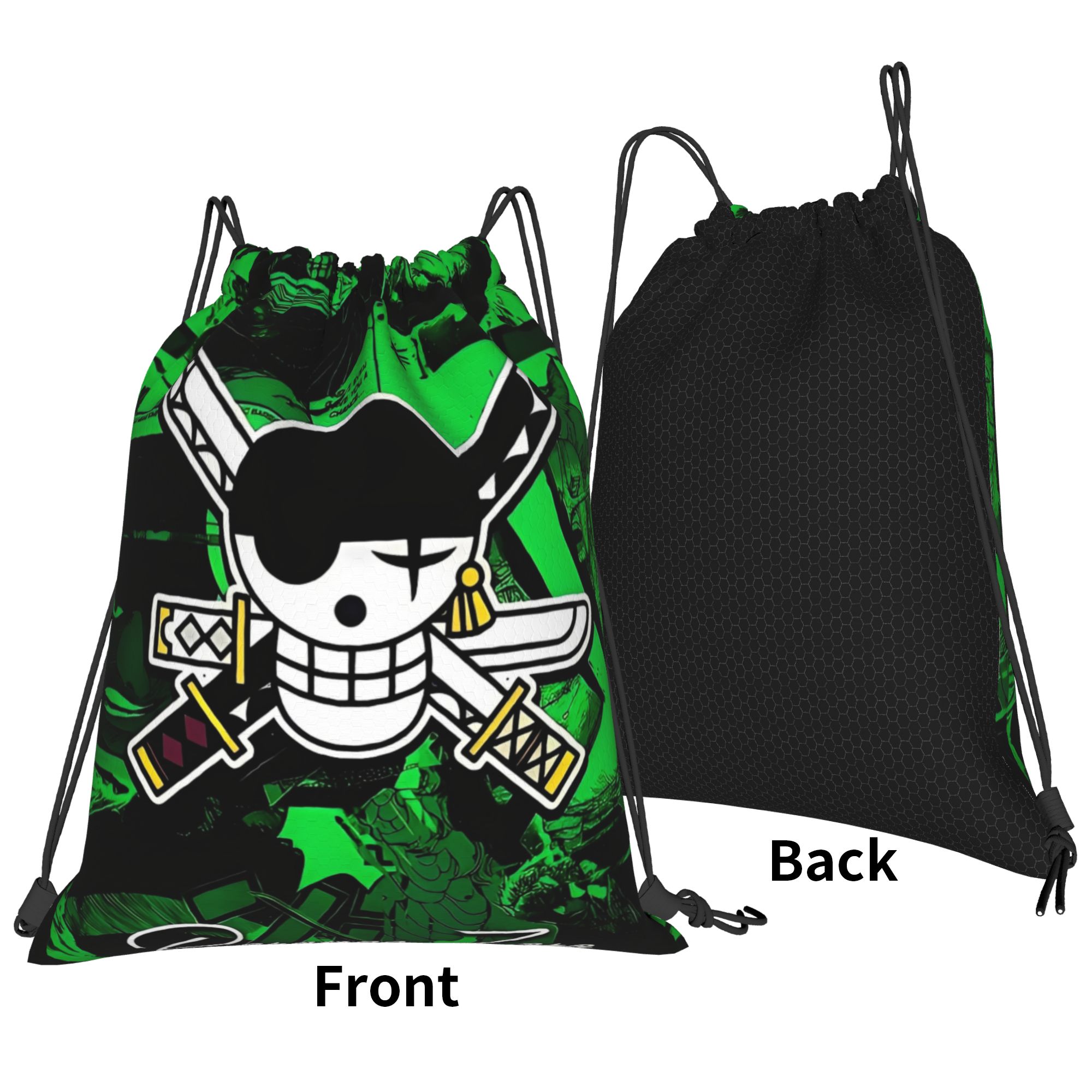 One Piece Zoro Skull Backpack  - Drawstring Gym Bag reseña y precio