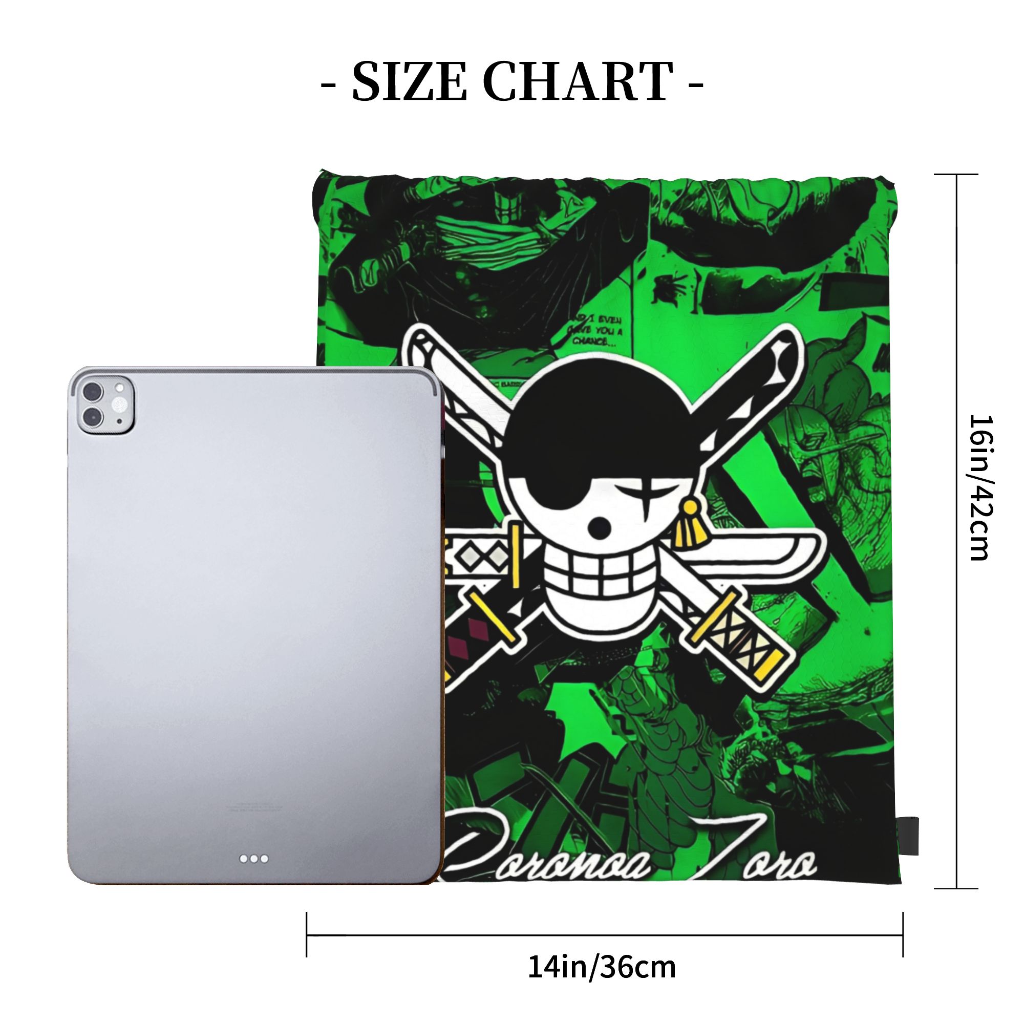 One Piece Zoro Skull Backpack  - Drawstring Gym Bag reseña y precio