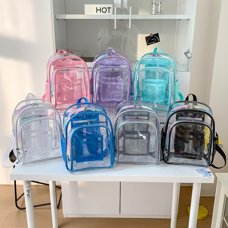 PVC Transparent Zipper Large C - Fashion Backpack Women reseña y precio