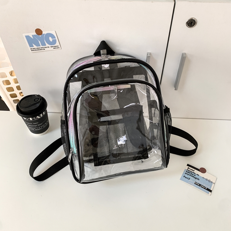 PVC Transparent Zipper Large C - Fashion Backpack Women reseña y precio