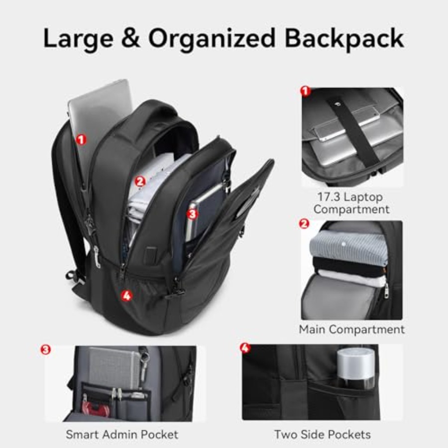 17.3'' Laptop Backpack for Men - Travel Backpack Anti Theft reseña y precio