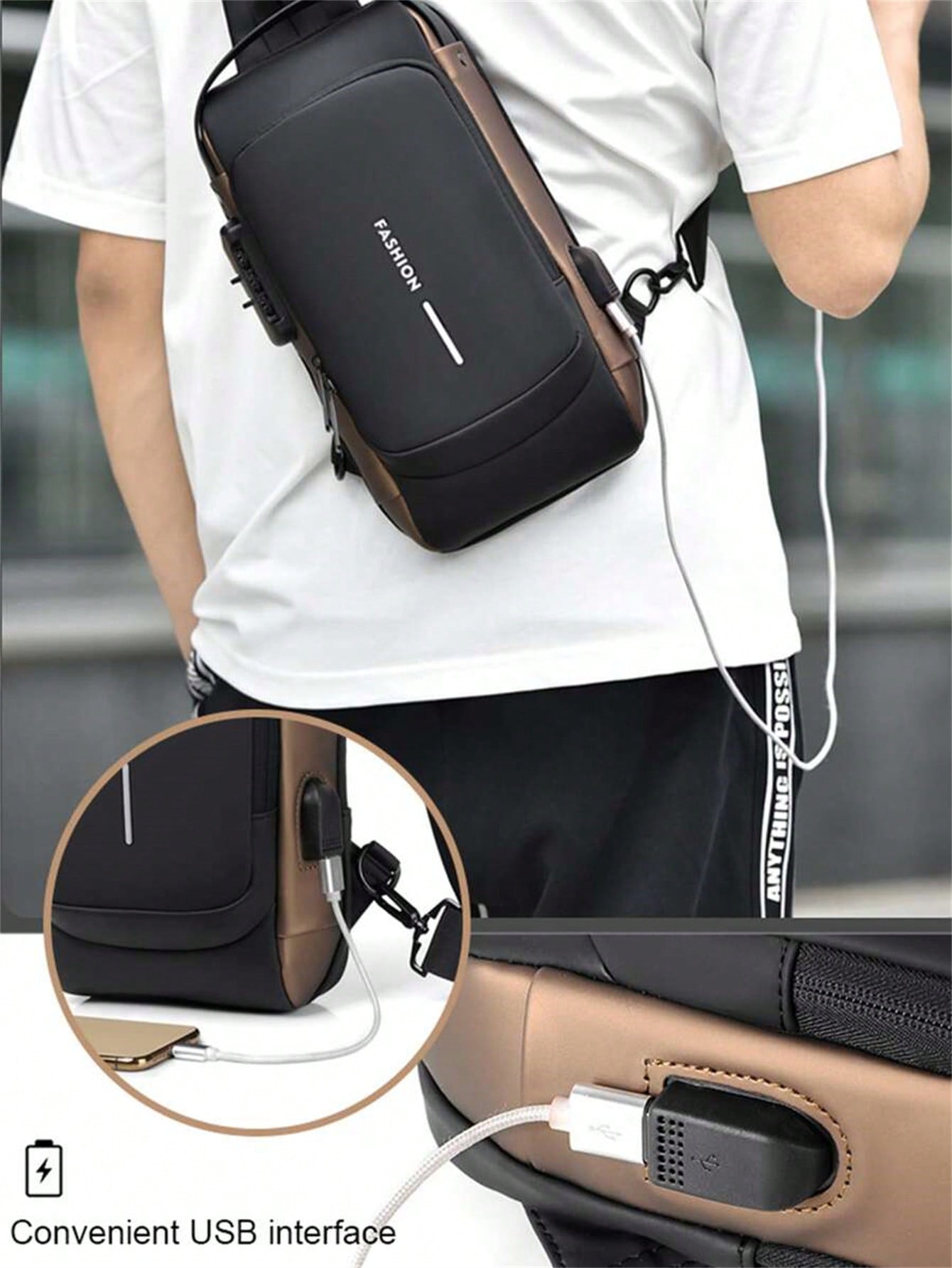 Men's Bags Shoulder Messenger  - Sling Backpack Shoulder reseña y precio