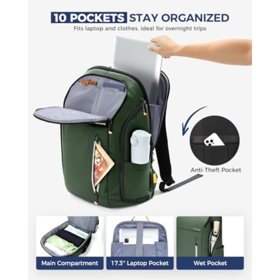 Laptop Backpack for Men, Buses - Travel Backpack Anti Theft reseña y precio