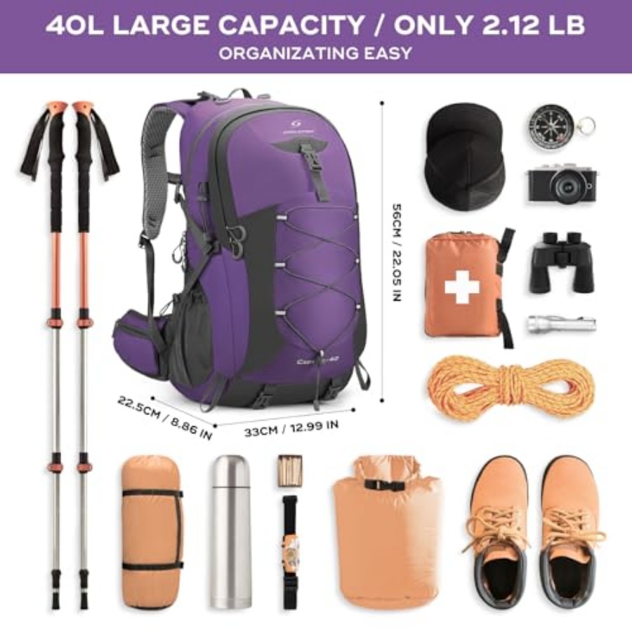 Hiking Backpack, Camping Backp - Hiking Backpack Waterproof reseña y precio