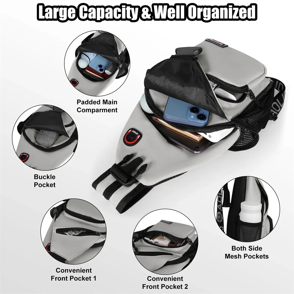 Multi-pocket Casual Chest Bag  - Sling Backpack Shoulder reseña y precio