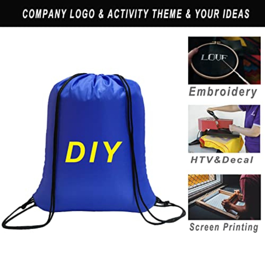 100 Pack Drawstring Bags Bulk, - Drawstring Gym Bag reseña y precio
