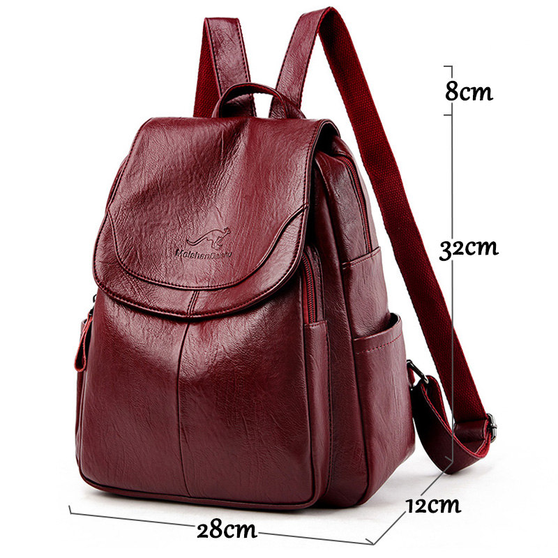 9 Color Women Soft Leather Bac - Leather Backpack Vintage reseña y precio