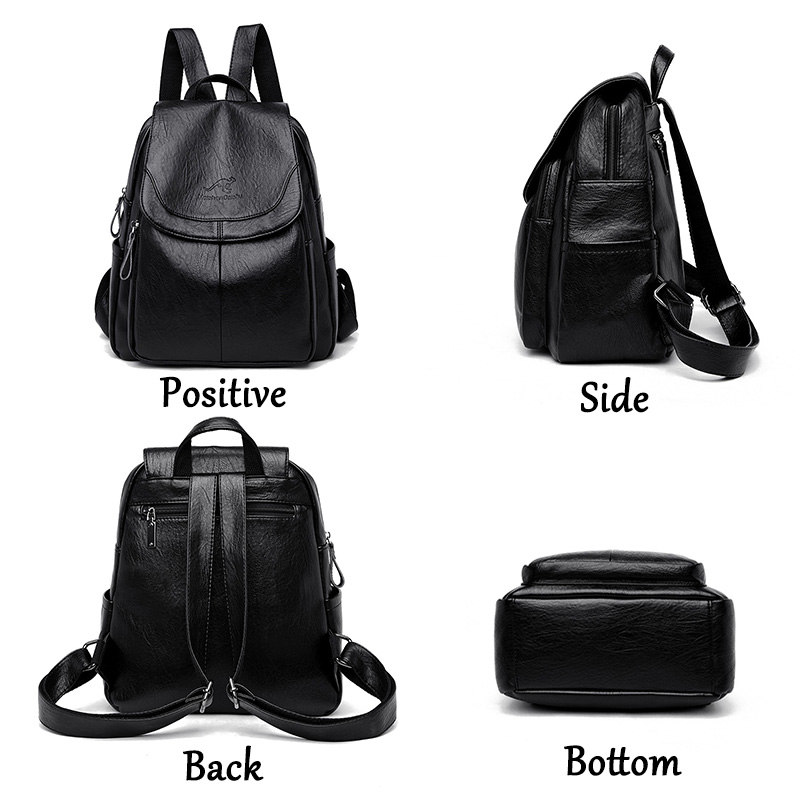 9 Color Women Soft Leather Bac - Leather Backpack Vintage reseña y precio
