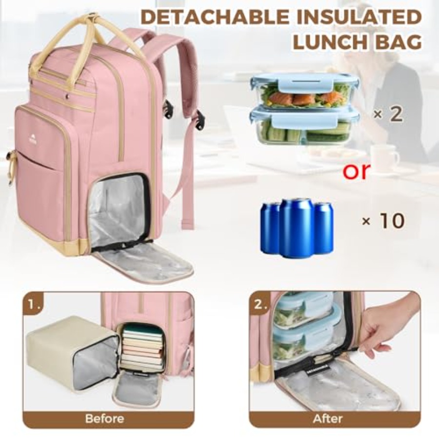 Lunch Backpack for Women, Teac - Laptop Backpack 15.6 reseña y precio