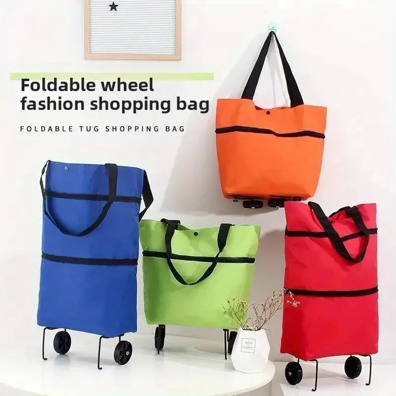 1pc Portable Shopping Cart wit - Foldable Backpack Small reseña y precio