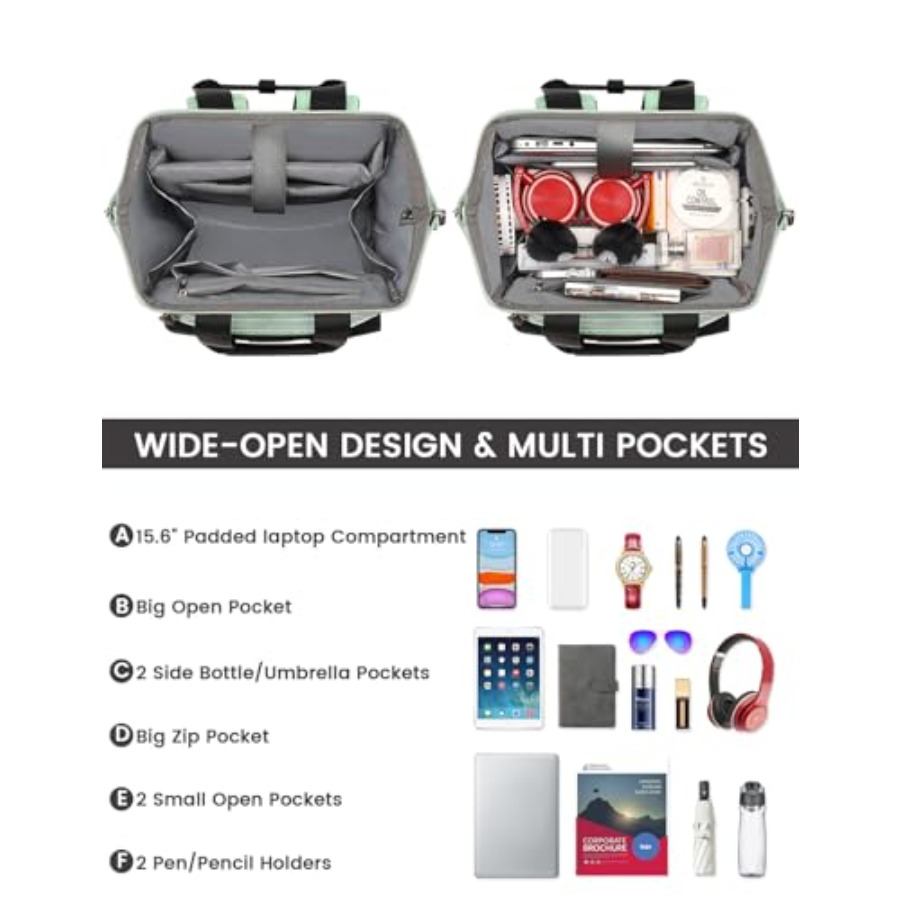 Laptop Backpack for WomenColle - Travel Backpack Anti Theft reseña y precio