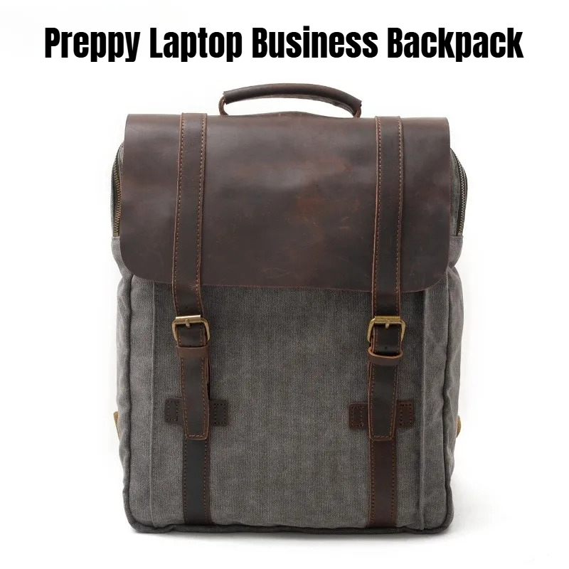 Military Canvas Leather Backpa - Rucksack Military Style reseña y precio