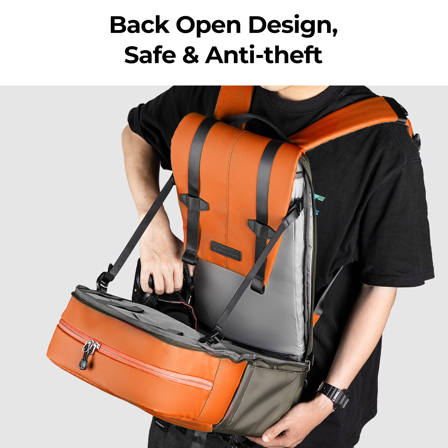 K&F CONCEPT Camera Backpack Tr - Laptop Backpack 15.6 reseña y precio