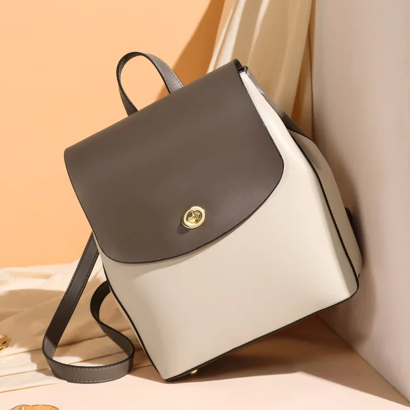 Women's Bags Large Capacity Le - Leather Backpack Vintage reseña y precio