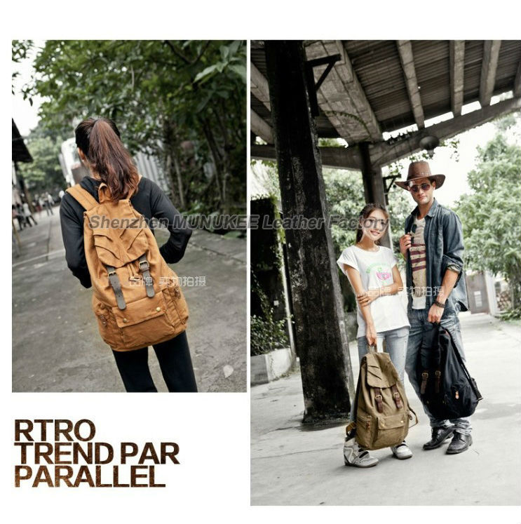 Fashion New Military Canvas Ba - Rucksack Military Style reseña y precio