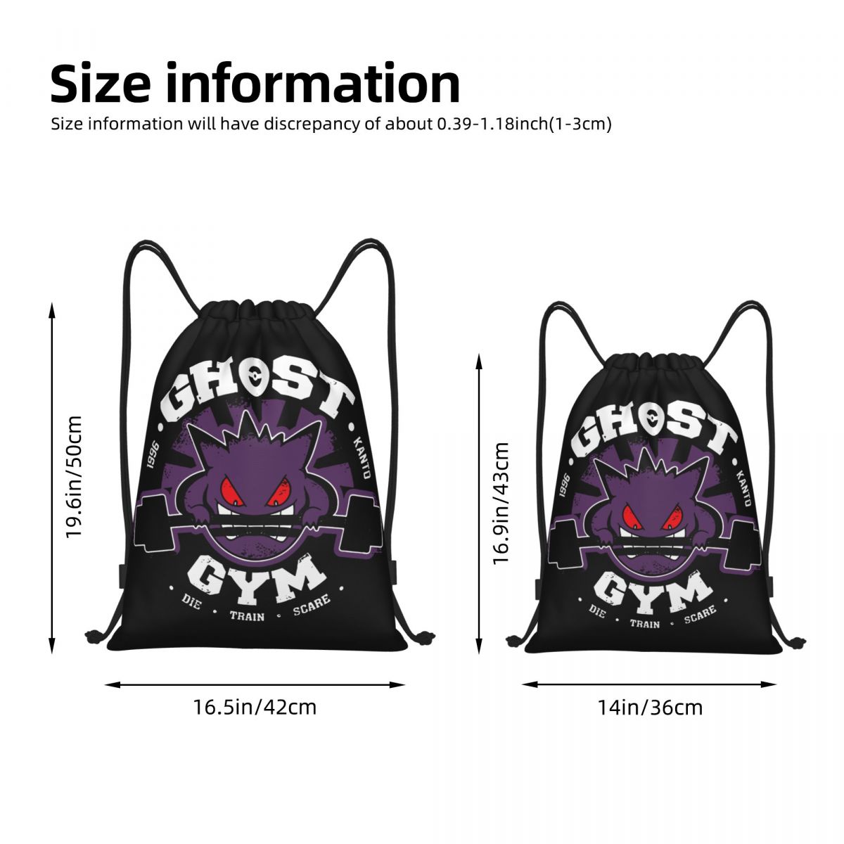 Ghost Gym Drawstring Backpack  - Drawstring Gym Bag reseña y precio
