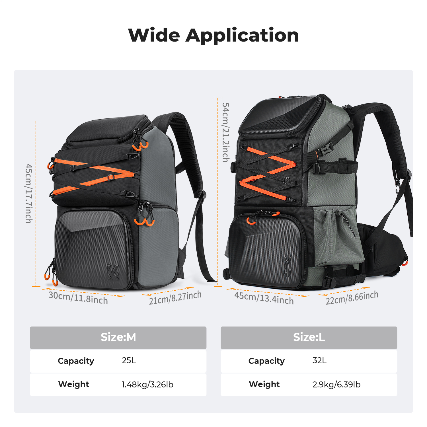K&F CONCEPT 25L Outdoor Camera - Rain Cover Backpack reseña y precio
