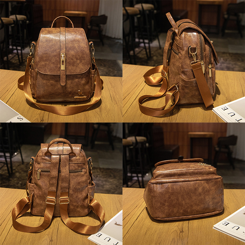 College Women Backpacks Design - Leather Backpack Vintage reseña y precio