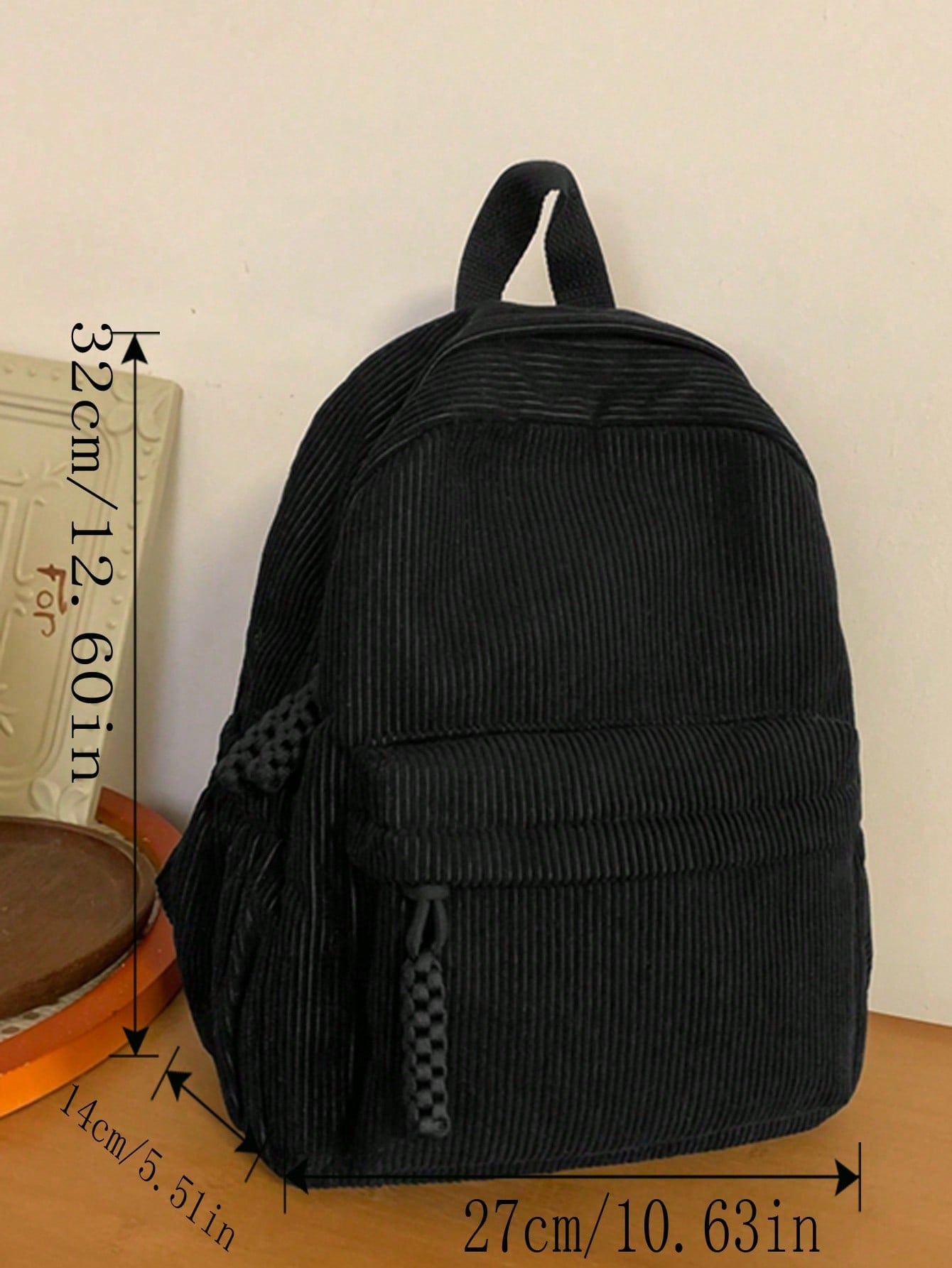 Solid Color Corduroy Fabric Fa - Fashion Backpack Women reseña y precio