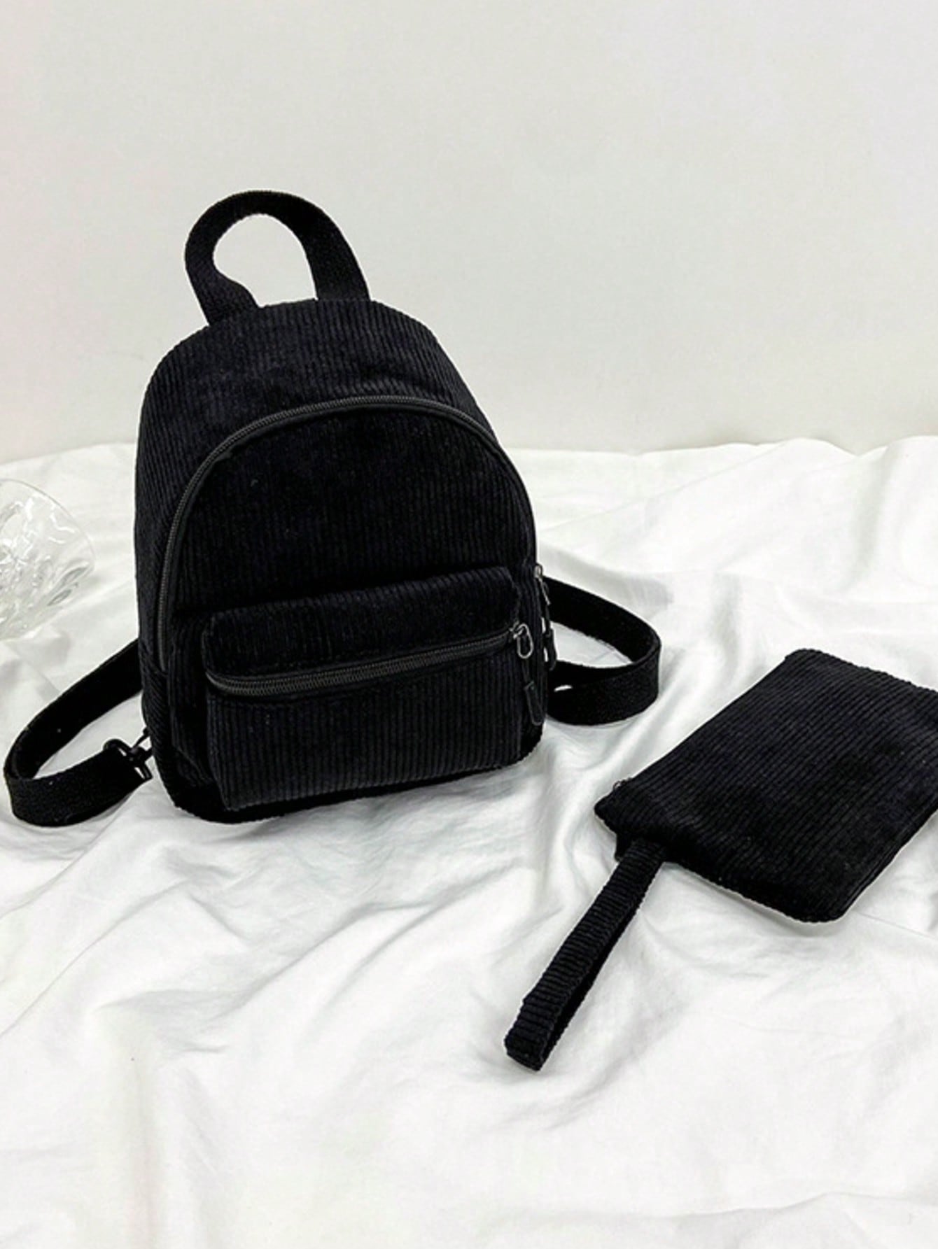 Solid Color Corduroy Fabric Fa - Fashion Backpack Women reseña y precio