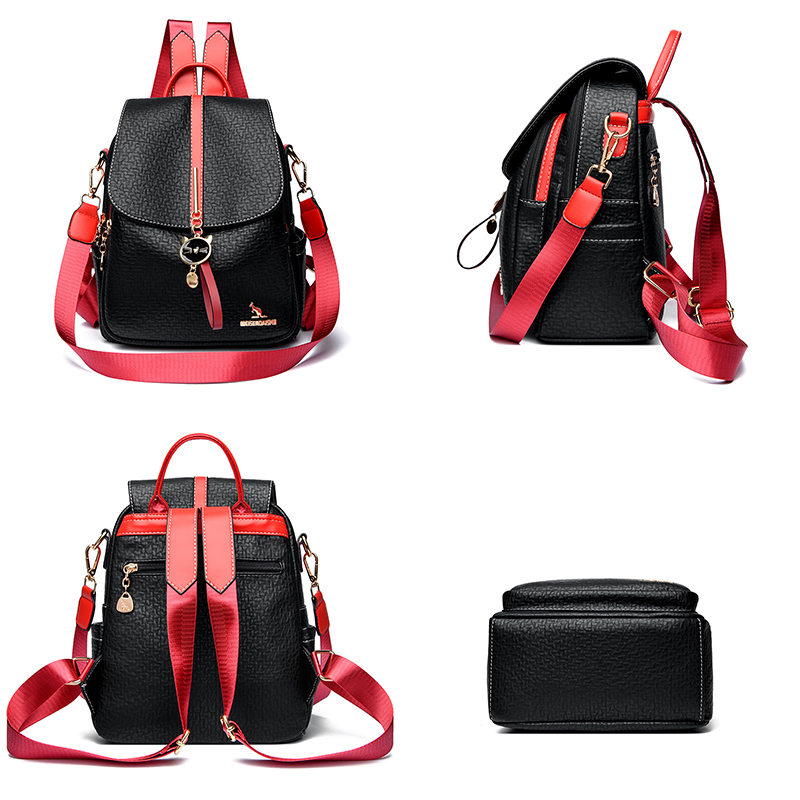 Women Large Capacity Backpack  - Leather Backpack Vintage reseña y precio