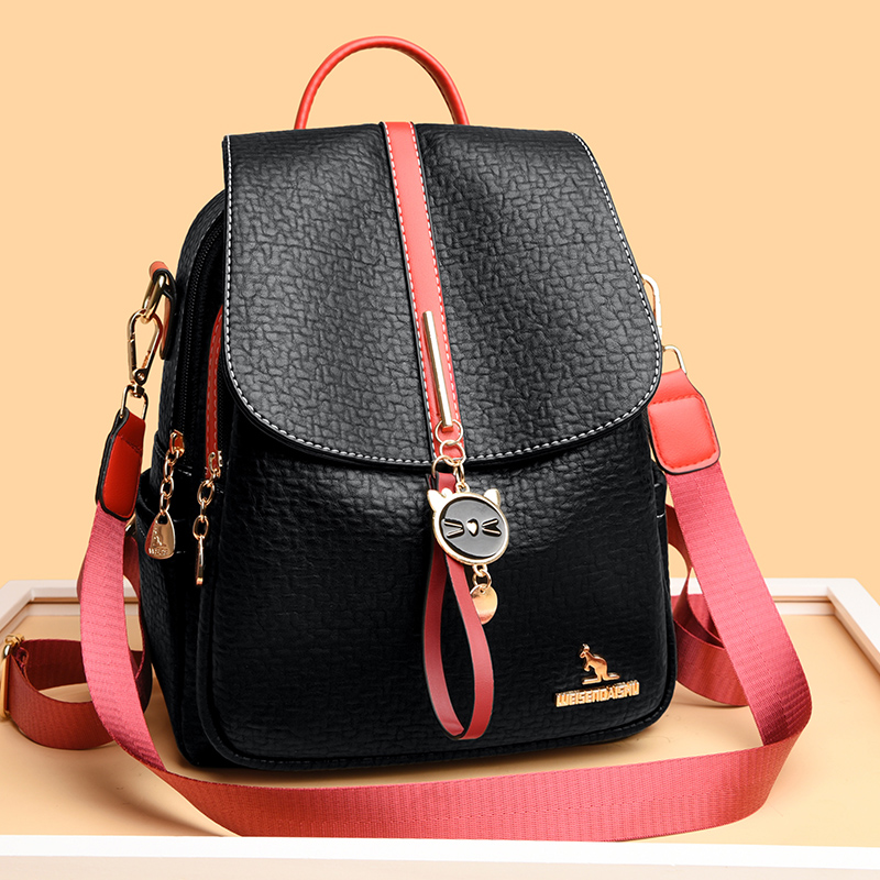 Women Large Capacity Backpack  - Leather Backpack Vintage reseña y precio