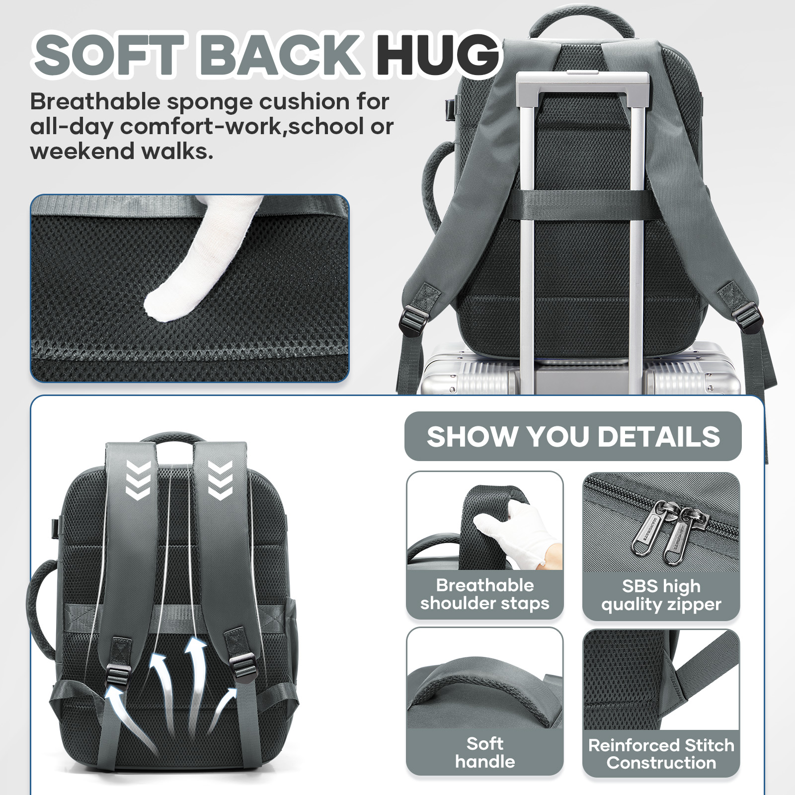 Ryanair Cabin Bags 40x30x20 Un - Canvas Backpack Casual reseña y precio
