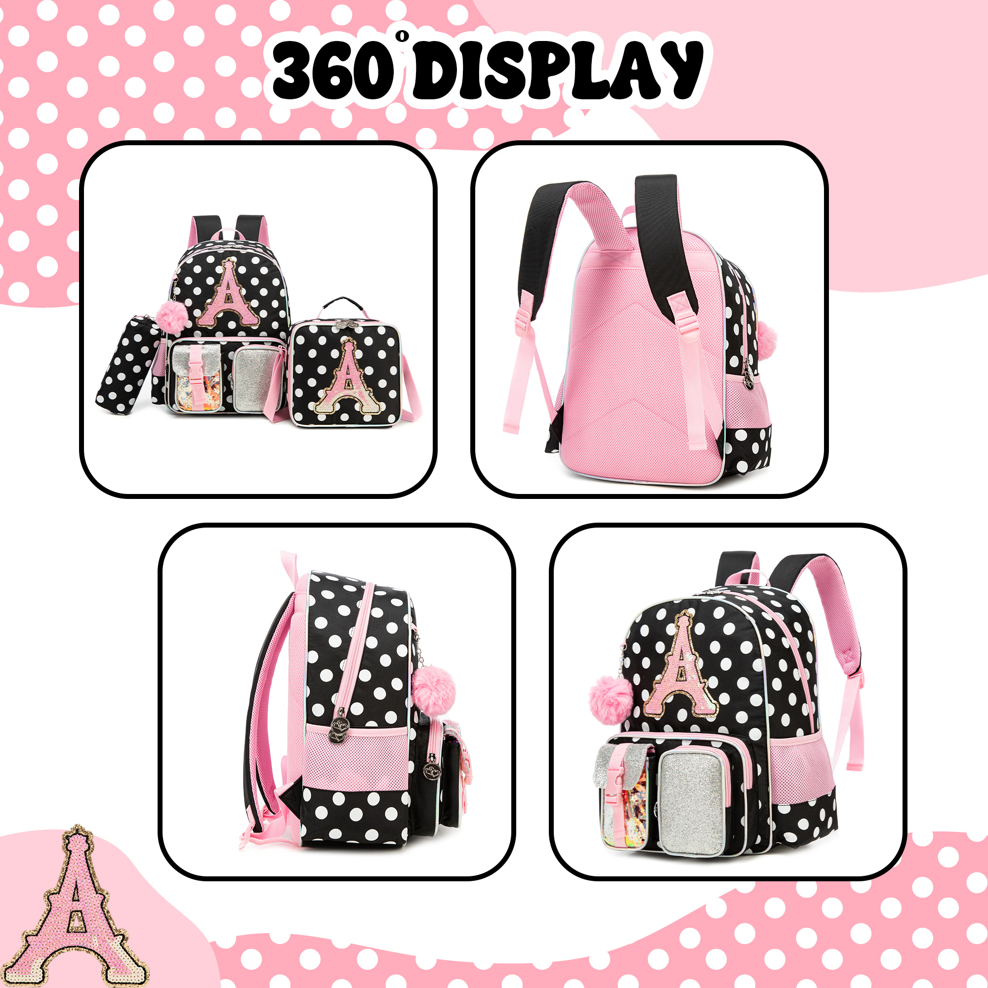 Backpack for Girls Letter Back - School Backpack Teen reseña y precio