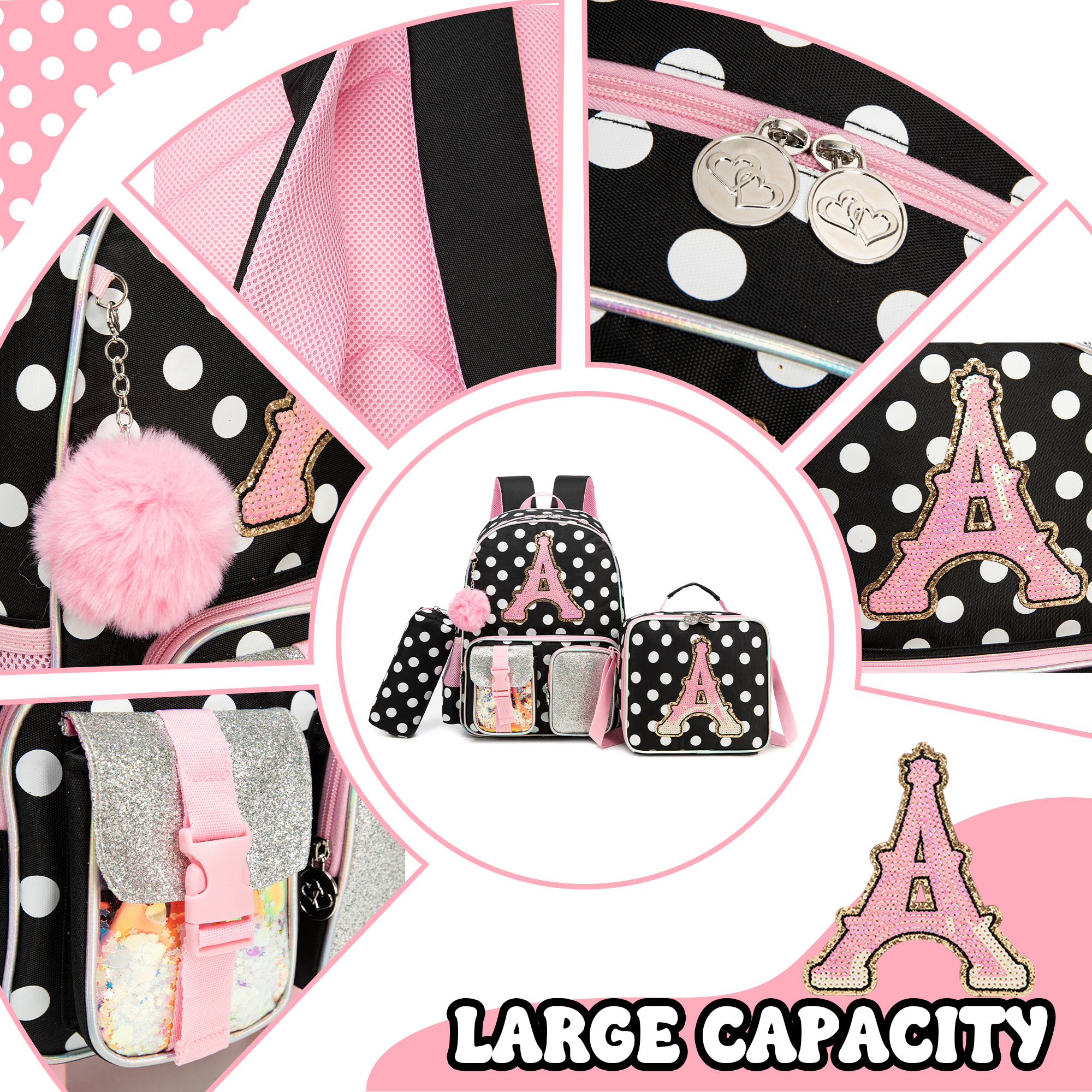 Backpack for Girls Letter Back - School Backpack Teen reseña y precio