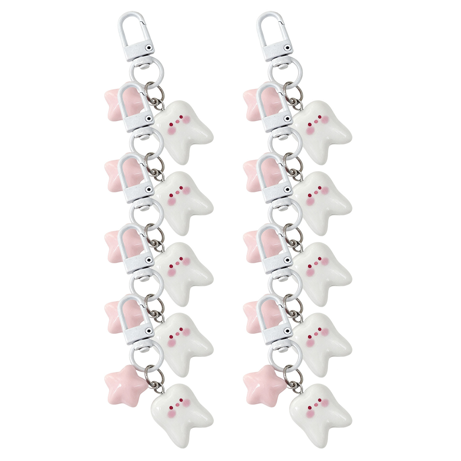 10Pcs Tooth Shape Keychain Cut - Mini Backpack Purse reseña y precio