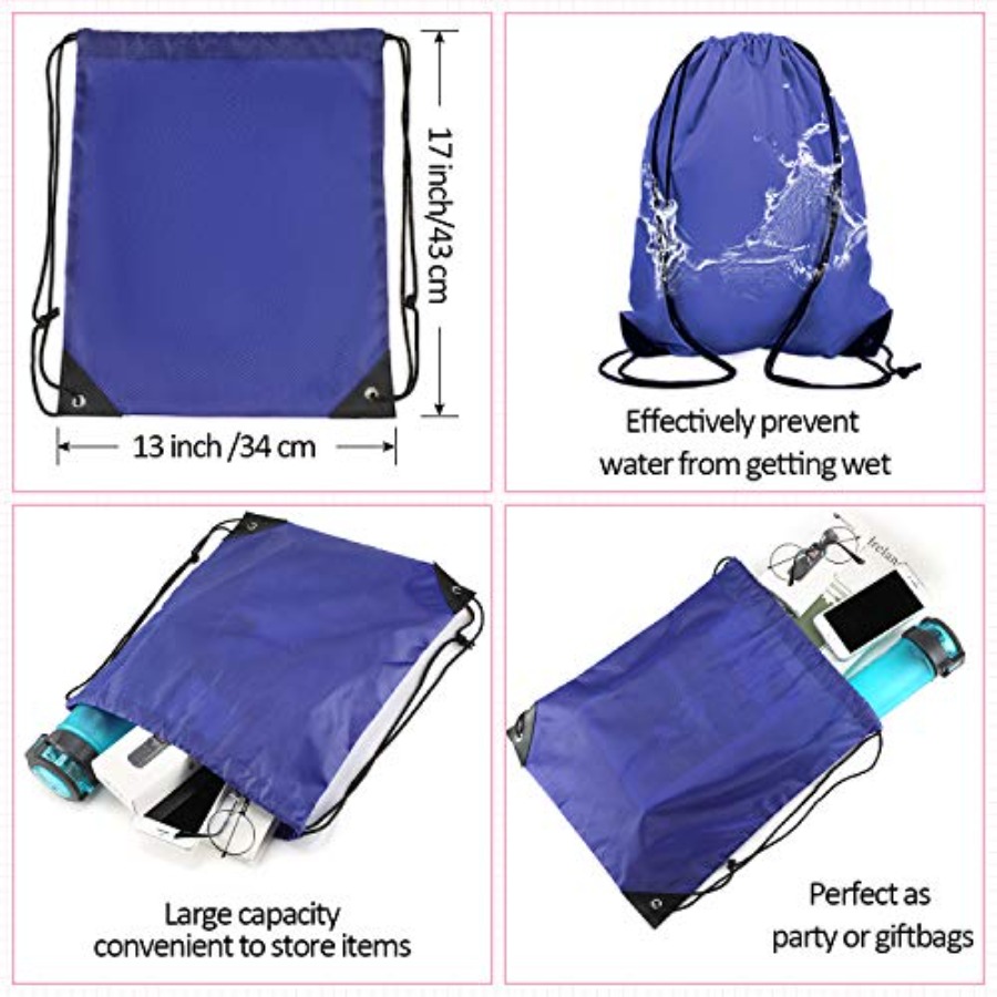 60 Pieces Drawstring Backpack  - Drawstring Gym Bag reseña y precio