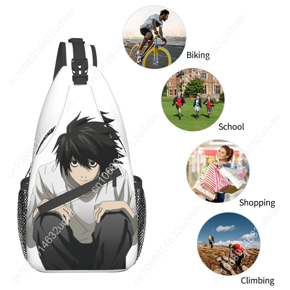 L Death Note Sling Bags Chest  - Sling Backpack Shoulder reseña y precio