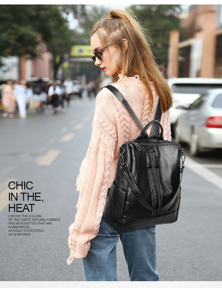 Women Soft Leather Backpack Sc - Canvas Backpack Casual reseña y precio