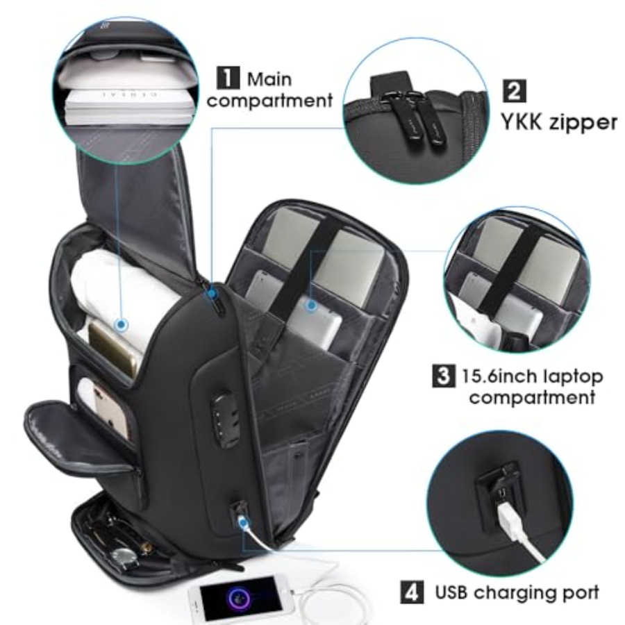 Business Backpack, Laptop Back - Laptop Backpack 15.6 reseña y precio