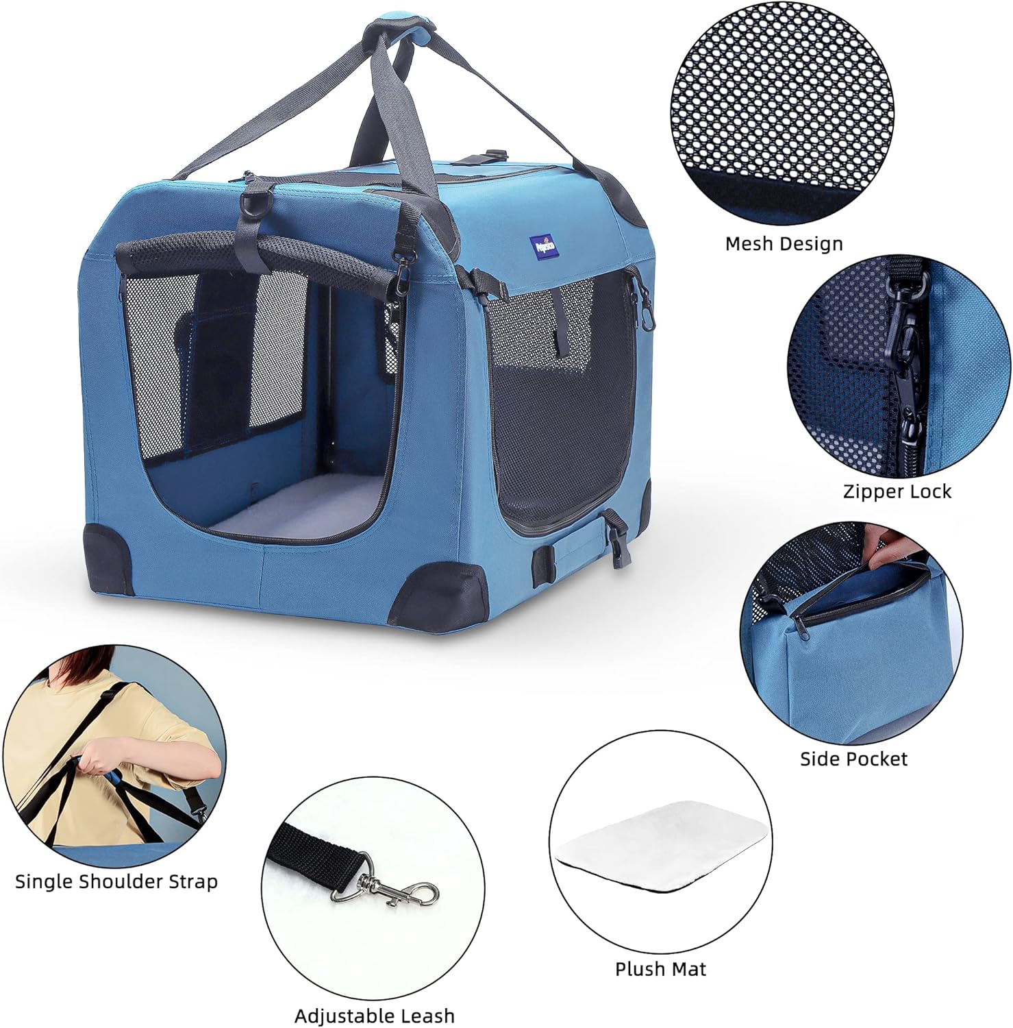 Portable Collapsible Dog Crate - Foldable Backpack Small reseña y precio