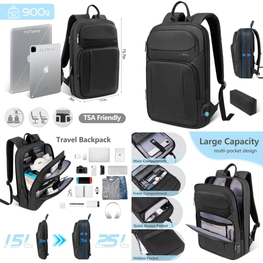 Backpack for Men Slim and Expa - Travel Backpack Anti Theft reseña y precio