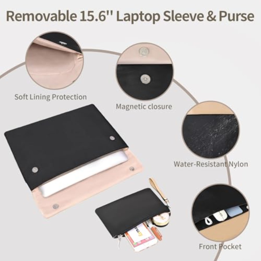 ESTARER Women's Laptop Leather - Laptop Sleeve Removable reseña y precio