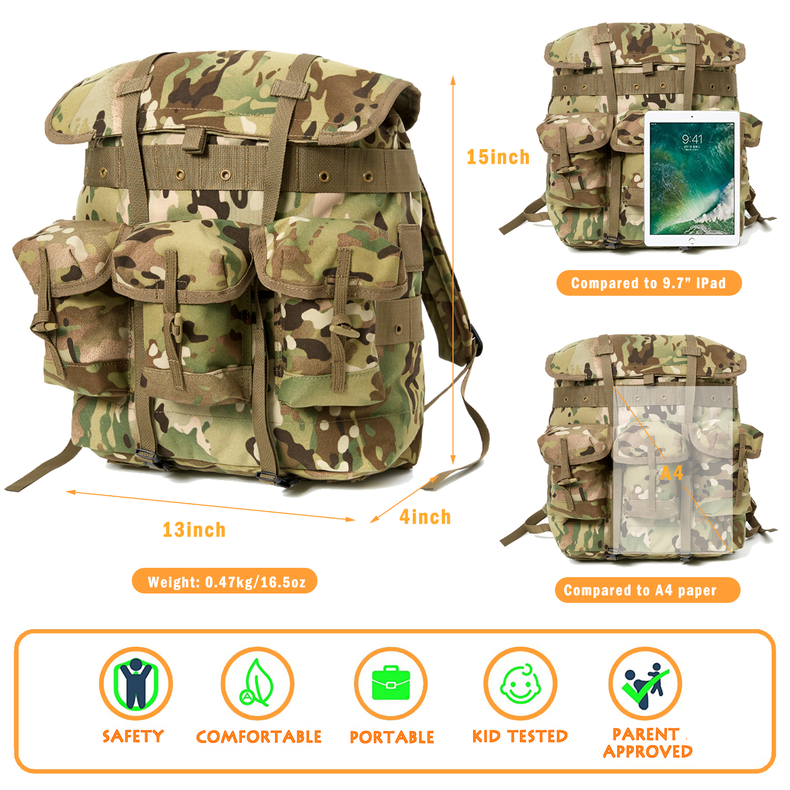MT Mini Alice Pack for Kids, M - Rucksack Military Style reseña y precio