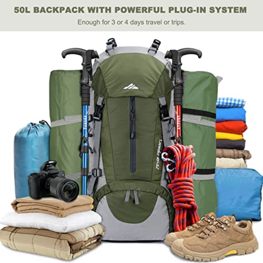 Loowoko 50L Hiking Backpack, W - Hiking Backpack Waterproof reseña y precio