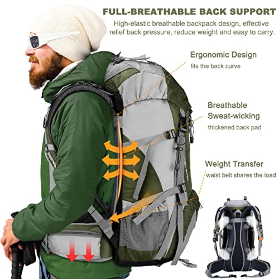 Loowoko 50L Hiking Backpack, W - Hiking Backpack Waterproof reseña y precio