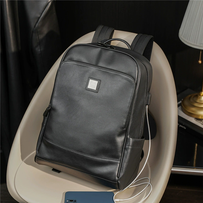 Man's PU Leather Backpack Exec - Leather Backpack Vintage reseña y precio
