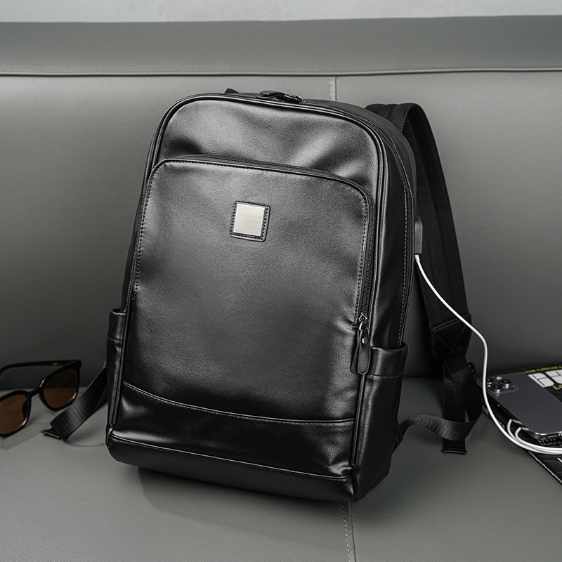Man's PU Leather Backpack Exec - Leather Backpack Vintage reseña y precio