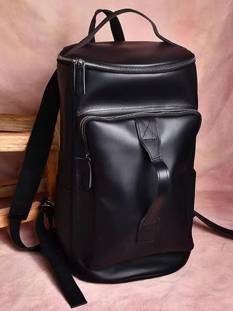 Handmade Mens Large Capacity T - Leather Backpack Vintage reseña y precio