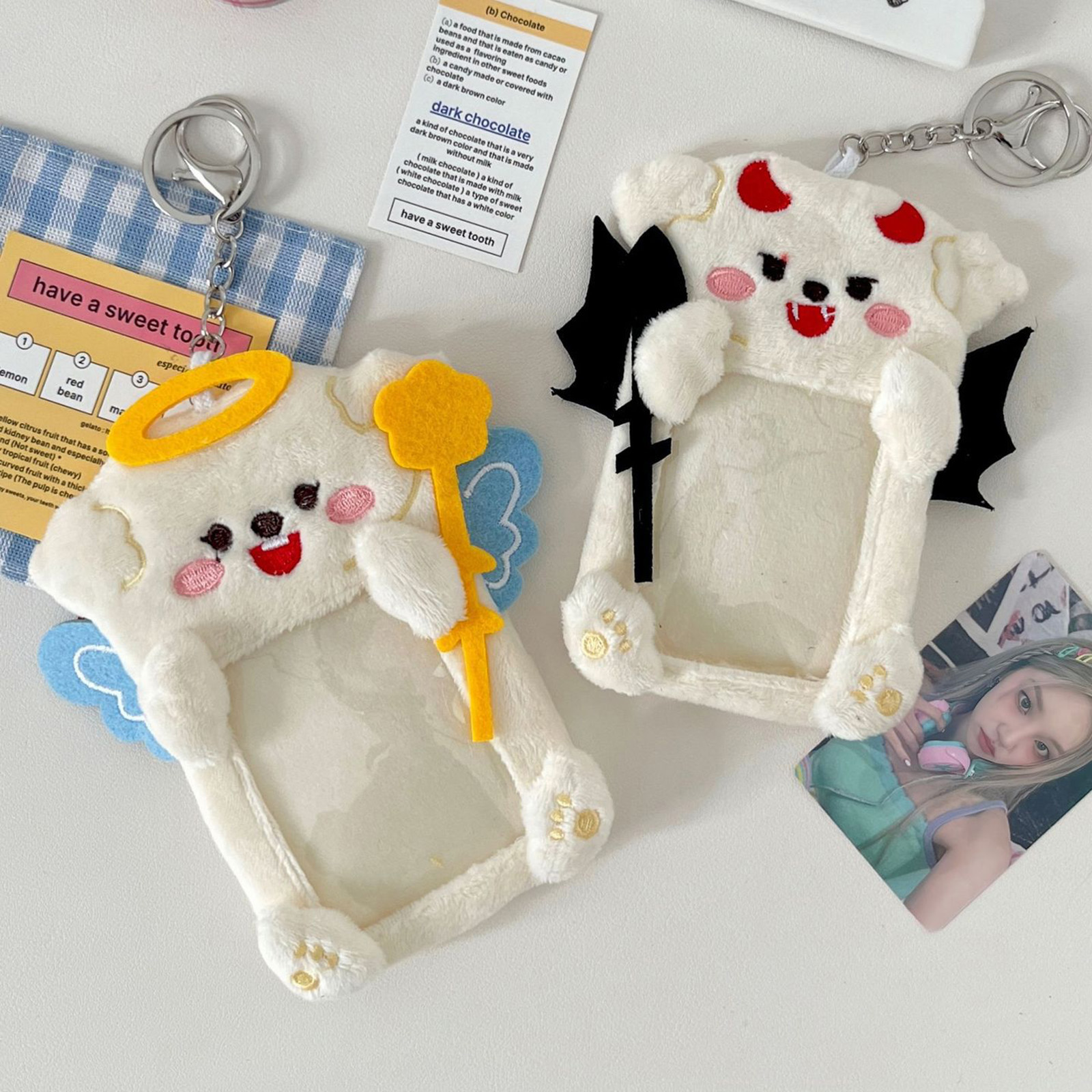 Plush Angel Devil Keychain Cut - Fashion Backpack Women reseña y precio