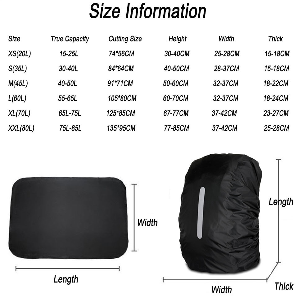 KoKossi 1Pcs 25-80L Backpack R - Rain Cover Backpack reseña y precio