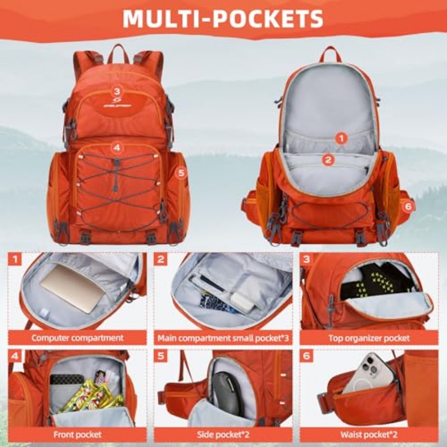 Hiking Backpack, 40L Waterproo - Hiking Backpack Waterproof reseña y precio