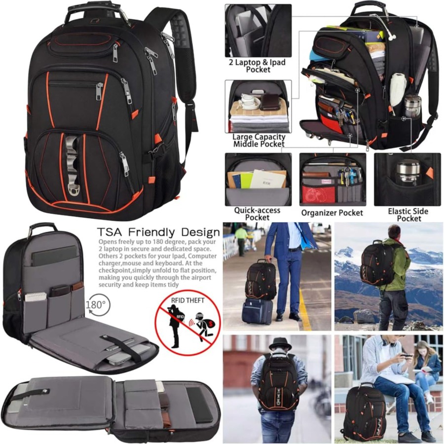 Travel Laptop Backpack, Extra  - Travel Backpack Anti Theft reseña y precio